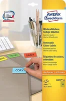 Avery Zweckform Universal-Etiketten 25.4 x 10 mm 20 Bögen - Klebehaftung: Ablösbar - Drucker Kompatibilität: Laser - Inkjet - Anzahl Blatt: 20 × - Papierformat: A4 - Anzahl Etiketten: 3780 - Etikettengrösse: 25.4 x 10 mm