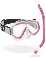 CRESSI Estrella Junior + Top Snorkel Combo Pink - Detailfarbe: Transparent - Pink - Zielgruppe: Kinder - Schuhgrösse (EU): Keine - Material: Keine Angabe - Produkttyp: Tauchmasken - Schnorchel