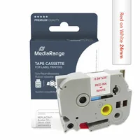MediaRange Schriftbandka. Brother TZ-252TZe-252 24mm 8m rot