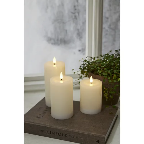 Star Trading LED-Kerze Flamme Flow, Ø 7.5 x 12.5 cm, Weiss - Betriebsart: Batteriebetrieb - Fernbedienung: Nein - Aussenanwendung: Nein - Höhe: 12.5 cm - Timerfunktion: Ja - Set: Nein