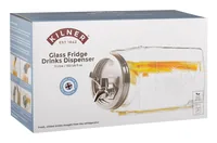 Kilner Getränkespender zum Kühlschrank 3 l - Anwendungszweck: Getränk - Materialtyp: Glas - Material: Edelstahl - Detailfarbe: Silber - Set: Nein
