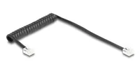 Delock Telefonkabel / Spiralkabel RJ11 Stecker zu RJ11 Stecker schwarz 1 m