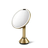Simplehuman Kosmetikspiegel mit Sensor Touch control Messing - Vergrösserung: 5 × - Detailfarbe: Messing - Form: Rund - Wandhalterung: Nein