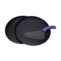 Zenker Pizzablech Special – Countries Ø 29 cm, 3-teilig - Form: Rund - Höhe: 1.5 cm - Ausziehbar: Nein