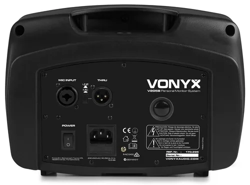 Vonyx PA-System V205B Personal Monitor mit BT / USB - Nennleistung: 80 W - Prinzip: Aktiv - Einsatzgebiete: Gastro / Gewerbe - Übungsraum - Home-Party /-Disco - Schulen / Aulen - mobil - Kleinere Bühnen - Ausstattung: Volumenregler - Integrierter Mixer - 