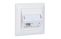 R&M Netzwerkdose EDIZIOdue 88 x 88, 2 Port leer weiss für Kat 6A - Detailfarbe: Weiss - Montage: Unterputz - E-Nr.: 0 - Serie: EDIZIOdue - Schirmung: Nein - Schnittstellen: R&M freenet - 2x RJ-45