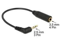 DELOCK Klinkekabel 3,5mm -> 2,5mm 90 BuSt 0.17m 4Pin3P