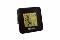 Wood's Thermo-/Hygrometer WHG1 - Detailfarbe: Schwarz - Anwendungsbereich: Haus - Typ: Thermo-/Hygrometer