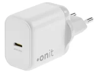 onit USB-Wandladegerät Single 1C 20 W GaN Weiss - Ladeport Output: 1x USB-C 20W - Detailfarbe: Weiss - USB Ladeanschluss: 1