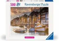 Ravensburger Puzzle Sonnenuntergang in Kopenhagen 500 Teile - Motiv: Stadt / Land - Altersempfehlung ab: 12 Jahren - Tiefe: 36 cm - Breite: 49 cm - Effekte: Keine - Eigenschaften: Keine Eigenschaft