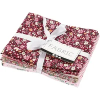 Creativ Company Stoff Farbric 4-teilig 45 x 55 cm - Detailfarbe: Rosa - Rot - Breite: 55 cm - Länge: 45 cm - Material: Baumwolle