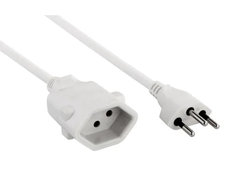 FURBER.power Verlängerungskabel T13-T12 2 m Weiss - Anzahl Leiter: 3 - Detailfarbe: Weiss - Kinderschutz: Ja - Steckereigenschaften: Angespritzt - Steckertyp Ausgang: T13 - Leiterquerschnitt: 1 mm²