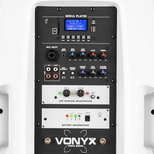 Vonyx Verve46W Trolley Public Address (PA) system 1000 W White