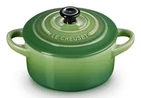Le Creuset Auflaufform Mini Cocotte Rund, Bamboo - Materialtyp: Keramik - Material: Steinzeug - Detailfarbe: Grasgrün - Mikrowellenfest: Ja - Spülmaschinenfest: Ja - Set: Nein