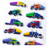 Herma Stickers Motivsticker Coole Trucks Transpuffy 1 Blatt / 10 Sticker - Motiv: Fahrzeug