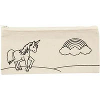 Creativ Company Etui Einhorn 21 x 9 cm - Breite: 21 cm - Höhe: 9 cm - Tiefe: 0.5 cm - Gefüllt: Nein - Etui-Art: Accessoires-Tasche - Material: Baumwolle