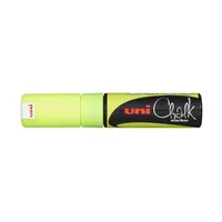 Uni Kreidemarker Uni CHALK 8 mm Fluo Gelb - Strichstärke: 8 mm - Verpackungseinheit: 1 Stück - Oberfläche: Metall - Kunststoff - Glas - Papier - Set: Nein - Detailfarbe: Gelb - Eigenschaft-Stift: Non-Permanent - Wetterfest
