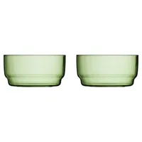 Lyngby Schale Torino Grün, 2 Stück, 12 cm - Unterteilungsmöglichkeit: Nein - Material: Glas - Detailfarbe: Grün - Set: Ja - Verpackungseinheit: 2 Stück - Form: Rund