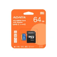 ADATA microSDXC-Karte 64 GB - Speicherkartentyp: microSDXC - Speicherkapazität: 64 GB - Geschwindigkeitsklasse: UHS-I - V10 - Class 10 - A1 - Lesegeschwindigkeit max.: 85 MB/s - Schreibgeschwindigkeit max.: 25 MB/s - Speicherkartenadapter: SD-Adapter