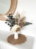 Soli Collection Trockenblumen Lara 60 cm, Weiss/Grün - Produkttyp: Trockenblumen - Detailfarbe: Grün - Weiss - Verpackungseinheit: 1 Stück