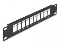 DELOCK 10"" Keystone Patchpanel 10 Port schwarz