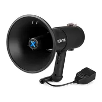 Vonyx Megaphon MEG075 75 W Bluetooth Schwarz mit Sirene - Einsatzgebiete: Schulen / Aulen - Sportstätte - Anwendungsbereich: Aerobic / Fitness - Live / Bühne - Sprache - Ausstattung: Aufnahme- und Wiedergabefunktion - Bluetooth Audio Streaming - Integrier