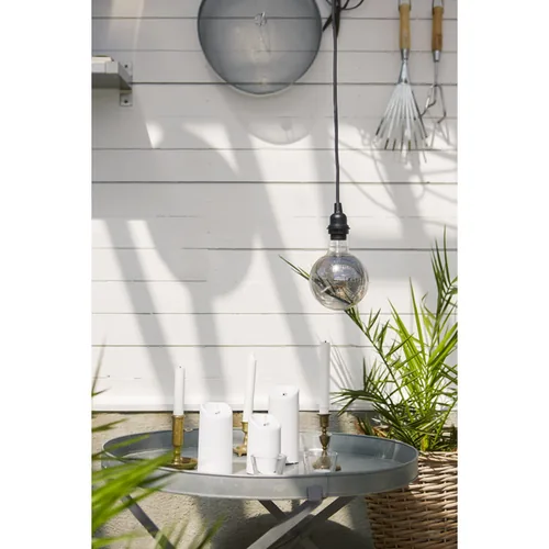 Star Trading LED-Kerze Pillar Flamme Ø 7.5 x 13 cm, Weiss - Betriebsart: Batteriebetrieb - Fernbedienung: Nein - Aussenanwendung: Ja - Höhe: 13 cm - Timerfunktion: Ja - Set: Nein