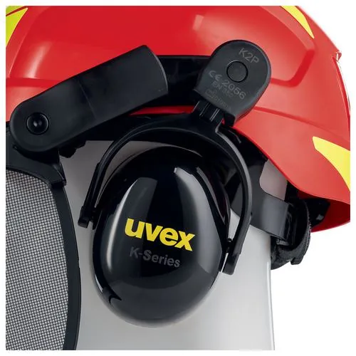 Uvex 9774238 safety headgear High-Density Polyethylene (HDPE) Red, Yellow