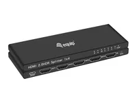 Equip HDMI2.0 4-Port Splitter Ultra Slim 4K 60Hz schwarz