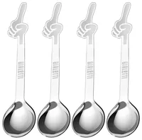 Bialetti Löffel Omino 4 Stück, Silber - Produkttyp: Kaffeelöffel - Material: Stahl - Griffmaterial: Kunststoff - Spülmaschinenfest: Keine Angaben - Detailfarbe: Silber