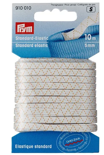 Prym Elastikband Standard 10 m, Weiss - Verpackungseinheit: 1 Stück - Detailfarbe: Weiss - Produkttyp: Elastikband