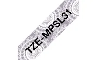 Brother laminiertes Schriftband P-Touch TZe-MPSL31 - 12 mm x 4 m - Schwarz auf Silber