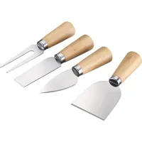 Westmark Käsemesser-Set Silber/Braun - Typ: Käsemesser - Klingenmaterial: Edelstahl - Griffmaterial: Holz - Inklusive Messerblock: Ja - Set: Ja - Klingenschliff: Glatter Schliff