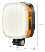 Smallrig Vibe P48 Telefon LED-Licht BumbleBee Edition - Farbtemperatur Kelvin: 2700 bis 5600 K - Lichtfarbe: Kaltweiss/Tageslichtweiss (KW) - Neutralweiss (NW) - Warmweiss (WW) - Farbe: Gelb