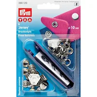 Prym Druckknöpfe Jersey Kappe Silber, 12 mm, 9 Stück - Detailfarbe: Silber