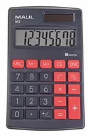 MAUL M 8 calculator Pocket Display Black, Red