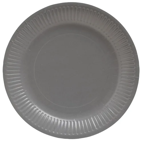 PRO nappe Einwegteller 23 cm, 20 Stück, Grau - Produkttyp: Einwegteller - Materialtyp: Papier - Material: Pappe - Detailfarbe: Grau - Verpackungseinheit: 20 Stück