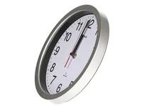 MAUL Quarzwanduhr Run weißsilber Kunststoff 25cm inkl. Batt