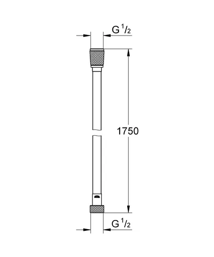GROHE Duschbrauseschlauch VitalioFlex Silver Warm Sunset, 175 cm - Einsatzort: Dusche - Anschluss: 1/2 - Schlauchlänge: 175 cm - Farbe: Orange - Material: Kunststoff