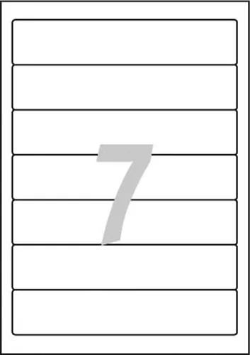 Avery Zweckform Ordneretiketten L4760 192 x 38 mm - Klebehaftung: Permanent - Drucker Kompatibilität: Inkjet - Laser - Anzahl Blatt: 30 × - Papierformat: A4 - Anzahl Etiketten: 210 - Etikettengrösse: 38 x 192 mm