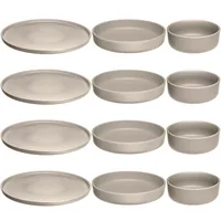 Leonardo Speise-Service Roma 12-teilig, Beige - Material: Keramik - Teller Typ: Speise-Service - Detailfarbe: Beige - Verpackungseinheit: 1 Stück - Form: Rund