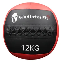 Gladiatorfit Medizinball Ultra-strapazierfähiger Wall Ball 12 kg - Gewicht: 12 kg - Farbe: Rot - Schwarz - Sportart: Fitness