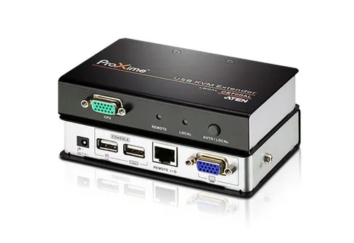 Aten KVM-Extender CE700A - Weitere Anschlüsse: USB - Set: Ja - Reichweite: 150 m - Extender Typ: Cat-Extender - Videoanschlüsse: VGA - Einsatzzweck Extender: KVM