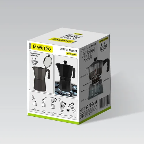 3 cup coffee machine MAESTRO MR-1666-3-BLACK Black