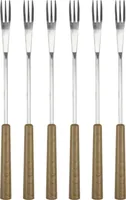 Nouvel Käsefonduegabel Modern 6 Personen - Anzahl Personen: 6 - Material: Edelstahl - Griffmaterial: Kunststoff - Detailfarbe: Braun - Schwarz - Fondue Variante: Käsefondue