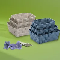 Kela Bad-Utensilienhalter Alvaro 3-teilig, Blau - Befestigung: Keine - Detailfarbe: Blau - Wandmontage: Nein - Utensilienhalter Typ: Bad Utensilienhalter - Detailmaterial: Polypropylen (PP) - Grundmaterial: Kunststoff