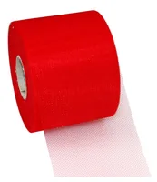 Pattberg Textilband Verona Tüll 7.2 cm x 50 m, Rot - Breite: 72 mm - Länge: 50 m - Verpackungseinheit: 1 Stück - Detailfarbe: Rot - Band-Art: Textilband