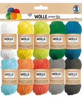 URSUS Wolle 29 m Intensiv, 10-teilig - Packungsgrösse: 10 Stück - Länge: 29 m - Material: Baumwolle - Detailfarbe: Mehrfarbig - Nadelstärke: 4 mm - Waschbar bei: 40 °C