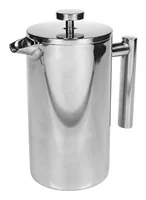 FURBER Kaffeebereiter 1 l, Silber - Materialtyp: Metall - Material: Edelstahl - Zubereitungssystem: French Press - Detailfarbe: Silber - Anzahl Tassen: 8 × - Fassungsvermögen: 1 l