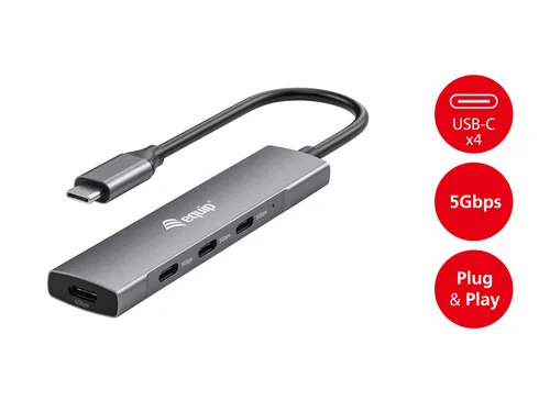 Equip 4-Port USB-C3.2-Hub->4xUSB-C 3.2 5Gbps